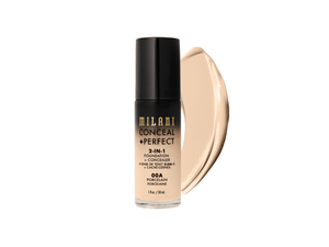 BASE MILANI*30ML 2 EN 1 CONCEAL+PERFECT#00A PORCELAIN
