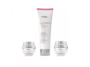 KIT FACIAL NEVADA*3UND WHITENING CREMA DIA+CREMA NOCHE+LIMPIADOR FACIAL
