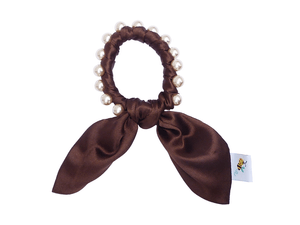 COLETERO LILI S BEE PERLAS OREJITAS CAFE