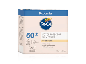 BLOQ TANGAx11g FAC SPF50 BEIGE POLVO