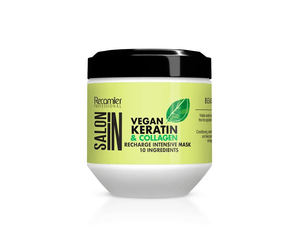 MASCARILLA CAPILAR SALON INx500g VEGAN KERATIN Y COLLAGEN RECHARG INTENSIVE