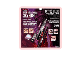 KIT MAQUILLAJE MAYBELLINEx2und PESTANINA SKY COSMIC-DELINEADOR TATTO