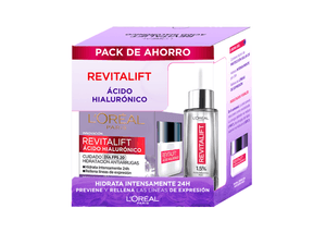 KIT FACIAL LOREALx2und REVITALIFT ACIDO HIALURONICO