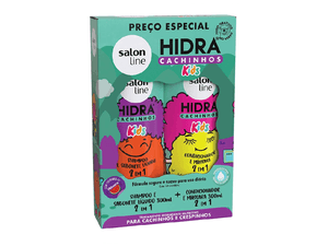 KIT CAPILAR SALON LINEx2undx300ml KIDS HIDRA CACHOS