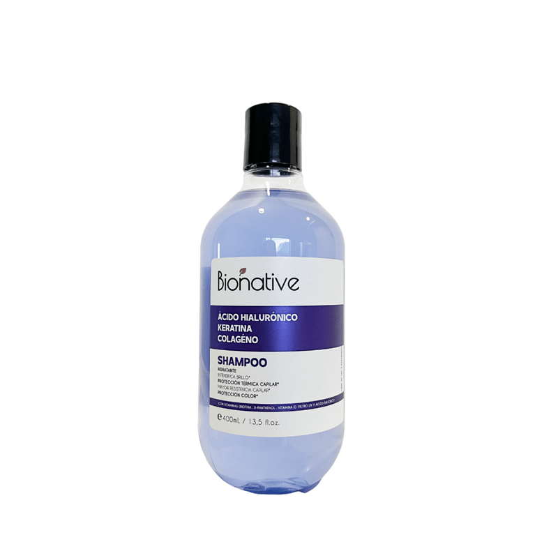 SHAMPOO BIONATIVEx400ml ACIDO HIALURONICO Y KERATINA-1754001097419