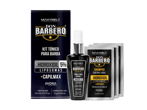 KIT CAPILAR MAXYBELTX4und DON BARBERO TONICO PARA BARBA HIDROXIDIL LIPOSOMAS