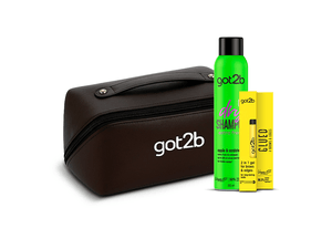 KIT CAPILAR GOT2Bx2und SHAMPOO + ESTILIZADOR GRATIS COSMETIQUERA